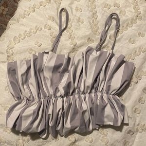 KJ OSR grey and white striped. Size M. EUC.